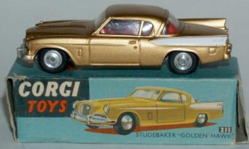 Corgi 1957 Golden Hawk gold painted version